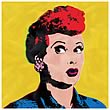 I Love Lucy Pop Art Yellow Canvas Print